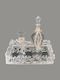Set Karaffe Hochzeit Glas / Holz Weiß
