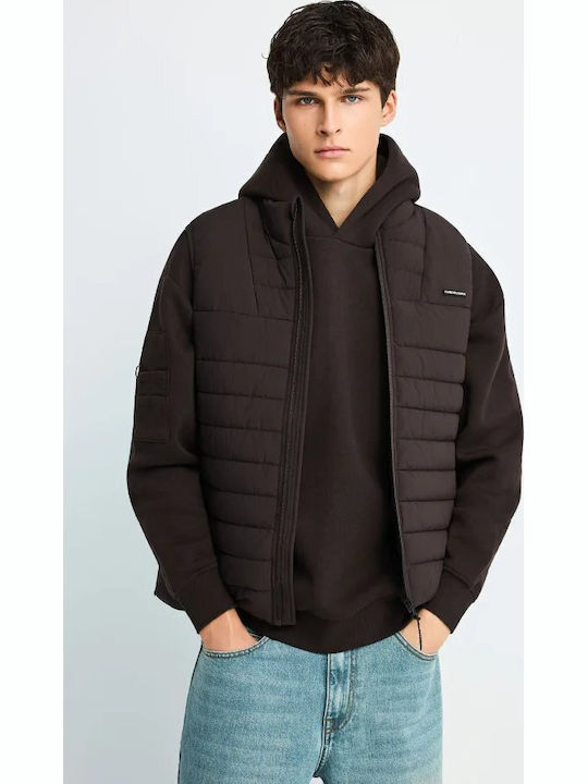 Funky Buddha Ärmelloses Puffer Jacke Grün Storm