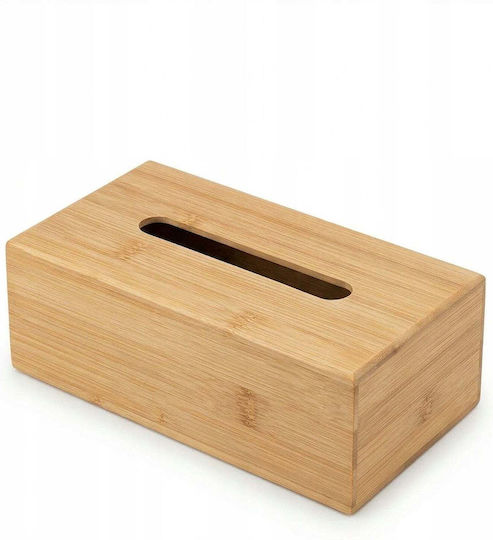 ikonka Държач за Кърпички Дървен Кафяв 25x13x8.5см