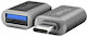 Trust 26221 Convertor USB-C masculin la USB-A feminin Argintiu 2 bucăți
