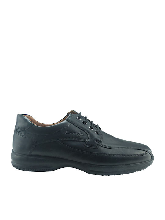 Leder Herren Freizeitschuhe Schwarz