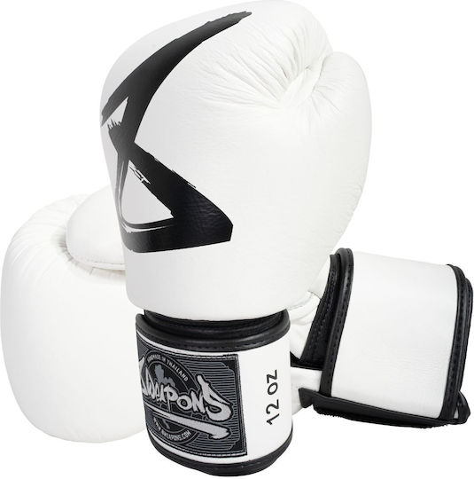 8 Weapons Big 8 Premium Boxhandschuhe Leder für Wettkampfhandschuhe Weiße