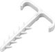Orno Double Nail-On Flat Cable Support 13x7mm White 20 Pieces