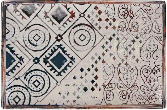 La Mediterranea Set De 6 Platouri De Servire Rectangulare Grecia Platou De Servire Rectangular Din Porțelan Albastru 30x20cm 6 Bucăți