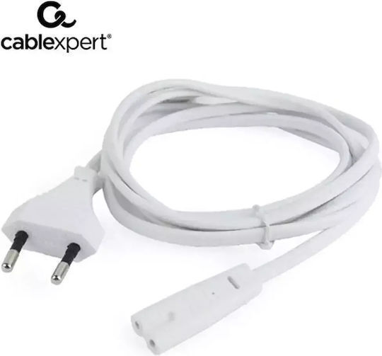 Cablexpert Euro / IEC C7 - Euro / IEC C7 Cable 1m Λευκό PC-184/2-W
