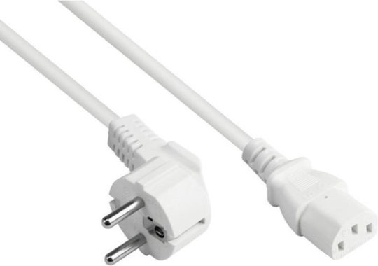 Goobay Schuko / IEC C13 - Schuko / IEC C13 Cable 1m White 18043
