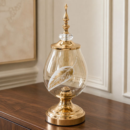 Keskor Keskor Süßigkeiten Gläser Glas mit Deckel 12x12x35cm Honig