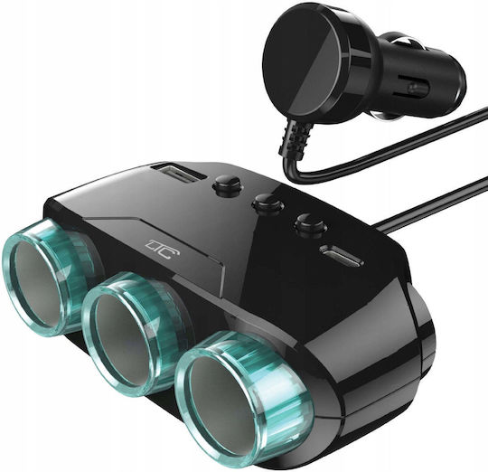 LTC Audio LTC Audio Autoladegerät 120W Schnellladen mit Anschlüssen: 1xUSB-A 1xType-C 3xLeichter