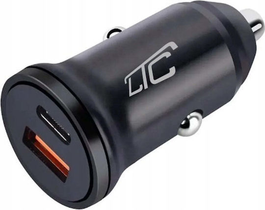 LTC Audio Defender Autoladegerät 30W Schnellladen mit Anschlüssen: 1xUSB-A 1xType-C