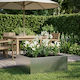 vidaXL Garden Fencing Material Made of Steel 100x100x50cm 4 Pieces Silver