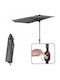 Umbrelă De Perete Rotundă Din Aluminiu Gri Φ2.7m