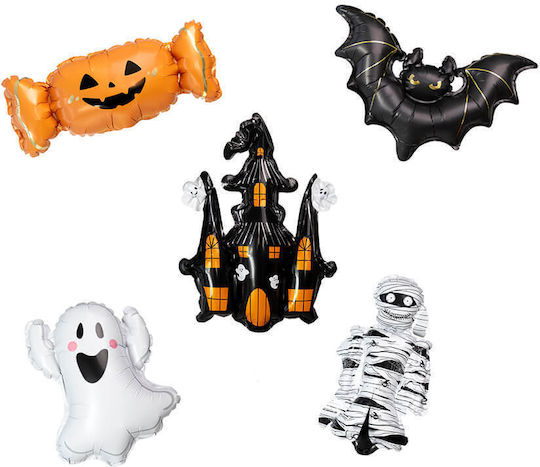 Set 5 Halloween Folien Luftballons Orange