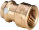 Viega Transitional Fitting Thread 28 X 1 Bronze Pipe Connector Glossy Finish