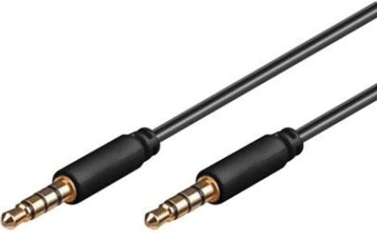 PremiumCord Καλώδιο Ήχου 3.5mm male - 3.5mm male Μαύρο 0.5m