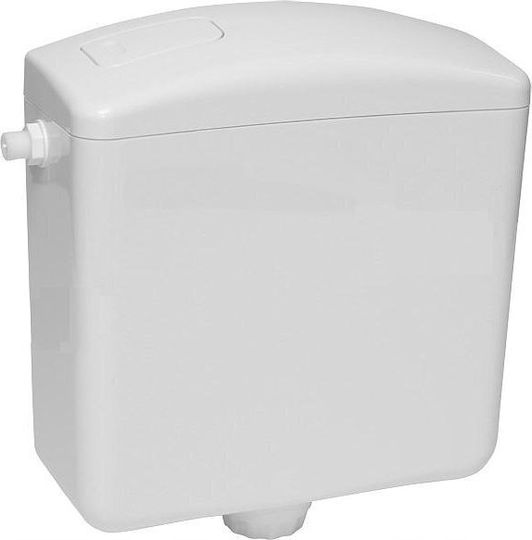 Opal Wall Mounted Plastic Rectangular Low Pressure White Toilet Flush