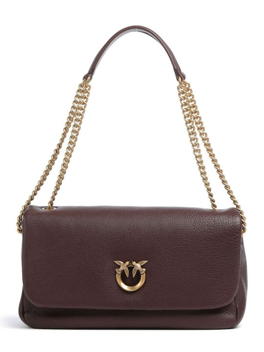 Pinko Leather Women's Shoulder Bag Gold