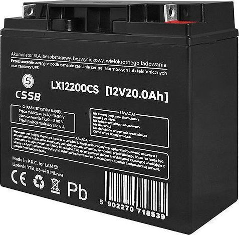 CSSB CSSB UPS-Batterie mit Gewicht 20Ah und Spannung 12V