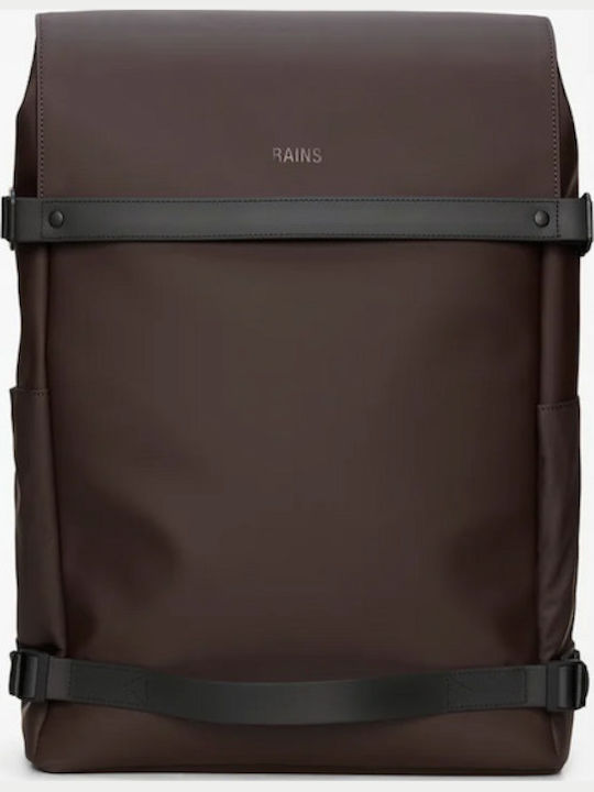 Rains Αδιάβροχη Τσάντα Πλάτης για Laptop 15" σε Καφέ χρώμα 15690-177