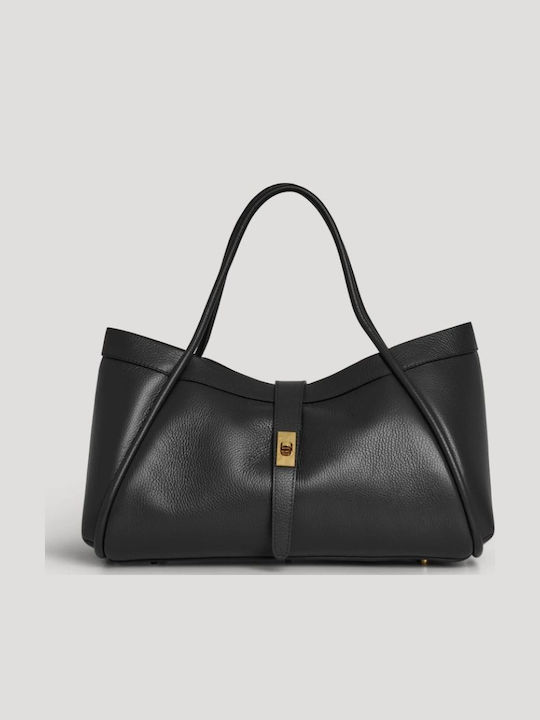 Leather Women's Shoulder Bag Black