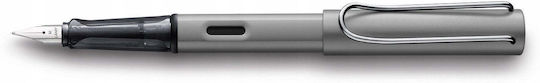 Lamy Al-star 026 Stilou de Scris Extra Fine Gri din Aluminiu cu Cerneală Albastră