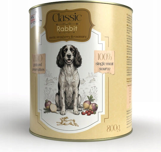 Syta Micha Classic Nasses Hundefutter mit Kaninchen ohne Getreide 800gr