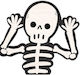 Party-Servietten Skelett Spooky Friends 12 Stück
