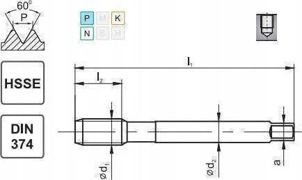 Fanar Kegel M 8x1 Din-374c R40 6h Hsse 800