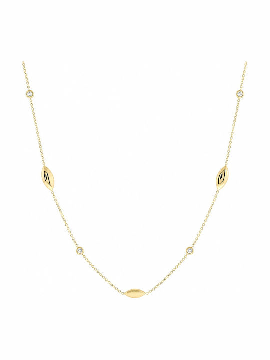 Senzio Belibasakis Halskette aus Gold 14K mit Zirkon