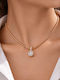 Necklace From Gold Plated Steel