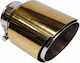 Poujoulat Kaminrohr Abschluss Typ:39 101mm Eingang 67mm Gold Satin