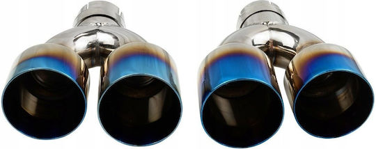 Poujoulat Kaminrohr Abschluss Typ: 37 89mmx2 Eingang 67mm Poliert Burn Set