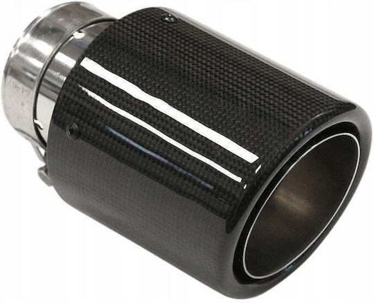 Poujoulat Kaminrohr Abschluss Exaustion 89mm Eingang 67mm Carbon Glanz