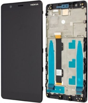 Nokia 5.1 Ecran LCD+touch+ramă Negru Original