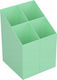 Plastic Pencil Holder in Green Colour 7.5x11x7.5cm 4 Pieces