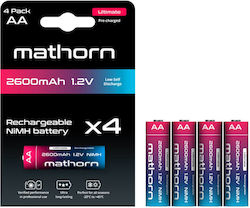 Mathorn AA 2600mAh 1.2V 4 Stück Mathorn AA 2600mAh 1.2V 4 Stück