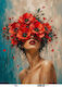 Decoupage Maja's Memories 30x42cm Rote Mohnblumen