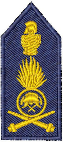 Fire Department Sew-On Badge For Senior Officers Yellow Velcro