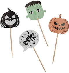 Halloween Διακοσμητικά Cupcake Χαρτί Ύψος 14 Cm