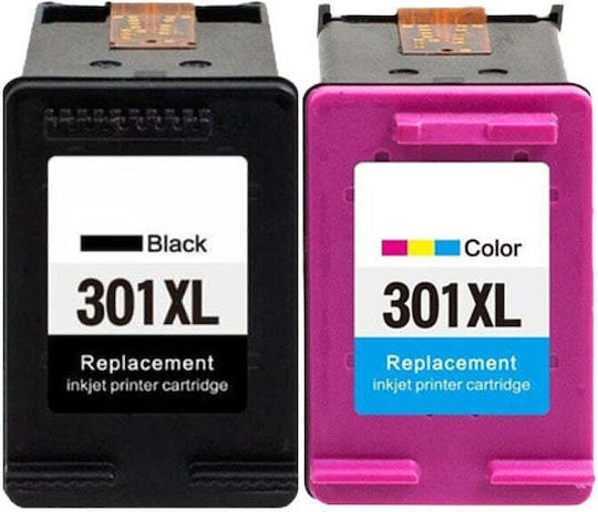 Pachet Cartușe de Cerneală Compatibile pentru Imprimantă InkJet HP 301XL CH563EE CH564EE 3 Bucăți