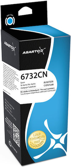 Asarto Συμβατό Μελάνι Εκτυπωτή InkJet Epson C13t67324a 70ml Κυανό 1τμχ