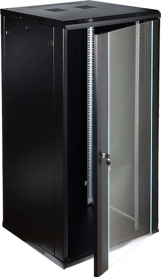 Delta Wandmontierte Rack-Schranke 27U Schwarze EPRADO-R19-27U/600-BLUE