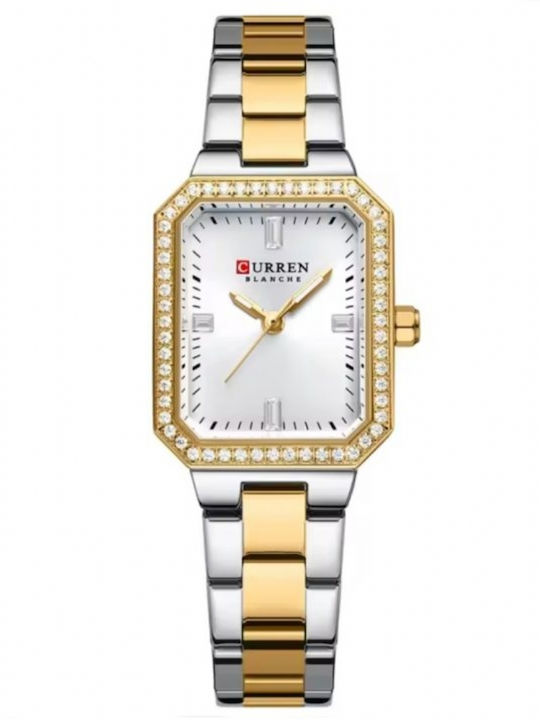 Curren Women's Watch 23mm Battery with Metal Bracelet Silver Gold