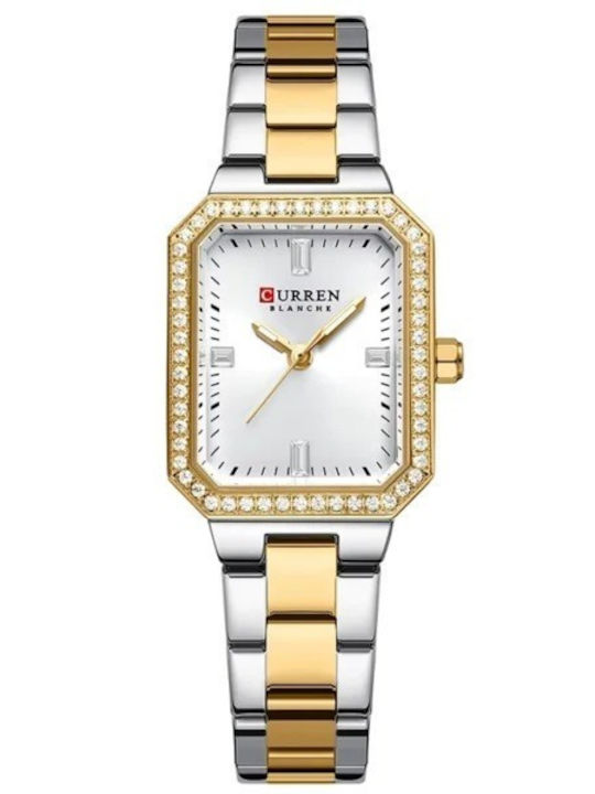 Curren Women's Watch 23mm Battery with Steel Bracelet Silver/Gold/White