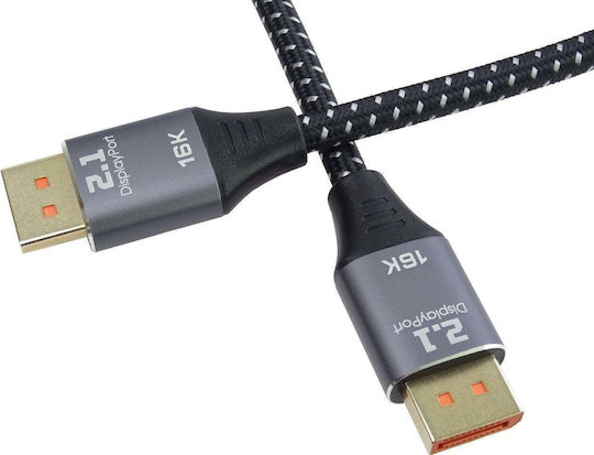 PremiumCord Καλώδιο DisplayPort male - 1.5m Μαύρο