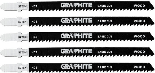 Graphite Jig Saw Blades For Wood 126mm 5 Pieces