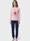 Nina Club Kinder-Nachtwäsche Winter Rosa