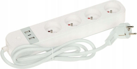Atlo Intelligente Steckdosenleiste Atlo-ws95u-tuya 4 Steckdosen + 2 USB + 1 USB-C Wi-Fi Tuya Smart 1,5 m