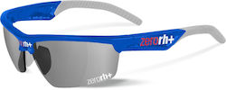 Zerorh+ Cycling Glasses with Blue Frame and Transparent Lenses