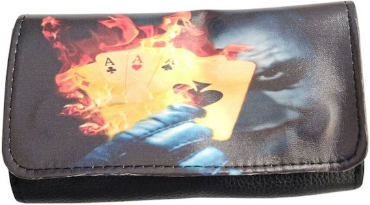 Kalliopi Silver Tabaktasche Künstliches Leder Design Joker Cards 14x8cm