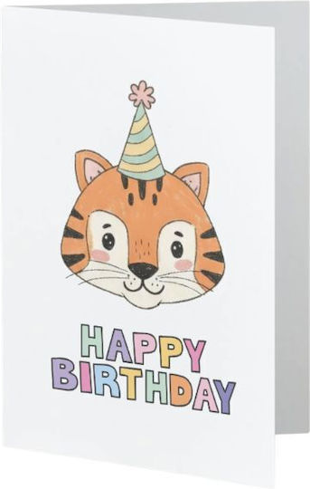 Tiny Toes Geburtstags Grußkarte Happy Birthday Tiger